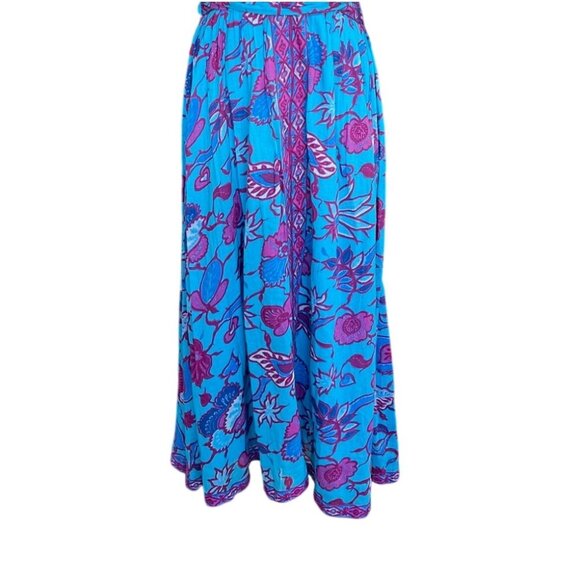 Caroline Constas Blue Floral Halter Maxi Dress Size M NWT Fit Flare Resort Vacay - Picture 3 of 10